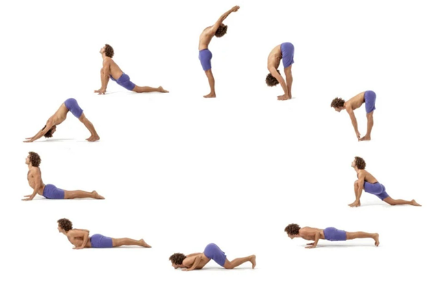 Surya Namaskar yoga poses for students